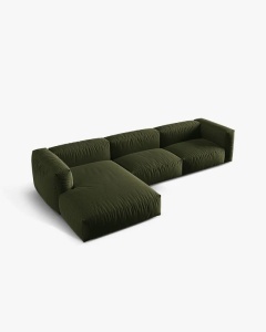 COLTAR MARTINA, 130X176 CM, PE STANGA, VERDE, TAPITAT CU TAPITERIE DIN TEXTIL STRUCTURAT BOSTON, MICADONI - Img 3