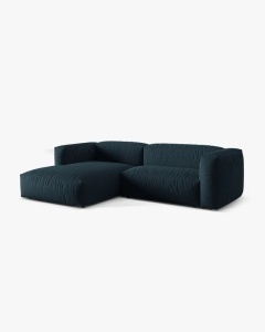 COLTAR MARTINA, BLUE JEANS, 244 CM, STANGA, CU TAPITERIE DIN TEXTIL STRUCTURAT BOSTON, MICADONI - Img 2