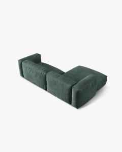 COLTAR MARTINA, VERDE MUSCHI, 244 CM, STANGA, CU TAPITERIE DIN TEXTIL CATIFEA VOGUE, MICADONI - Img 4