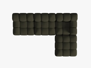 COLTAR MODULAR BELLIS, 4 LOCURI, 282 CM, VERDE 77, TAPITERIE DIN CATIFEA 3D, DESIGN DEOSEBIT - Img 4