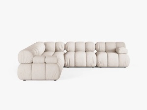 COLTAR MODULAR BELLIS, BEJ, CU TAPITERIE DIN TEXTIL STRUCTURAT LIBERTY, MICADONI - Img 2