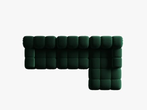 COLTAR MODULAR BELLIS, DREAPTA, 3 LOCURI, 285 CM, VERDE 38, TAPITERIE DIN CATIFEA, DESIGN DEOSEBIT - Img 3