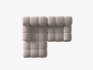 COLTAR MODULAR BELLIS, STANGA, 2 LOCURI, 191 CM, BEJ 16, TAPITERIE DIN CATIFEA, DESIGN DEOSEBIT - Img 3
