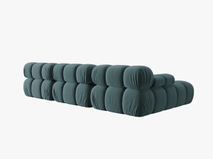 COLTAR MODULAR BELLIS, STANGA, 3 LOCURI, 285 CM, VERDE PETROL 87, TAPITERIE DIN CATIFEA, DESIGN DEOSEBIT - Img 2