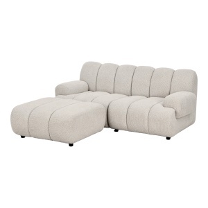 COLTAR MODULAR LIVING TAZA 190CM, DIN LEMN SI TEXTIL, CULOARE BEJ NISIPIU, HOUSE NORDIC - Img 3