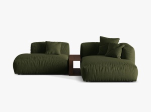 COLTAR MODULAR MARTINA DREAPTA, 2 LOCURI, 285 CM, DIVERSE CULORI SI MATERIALE, DESIGN DEOSEBIT - Img 4