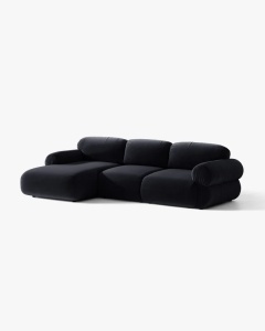 COLTAR MODULAR, OPHELIA, ALBASTRU ROYAL, PE STANGA, 297 CM, CU TAPITERIE DIN TEXTIL CATIFEA VENUS, MICADONI - Img 2