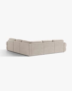 COLTAR MODULAR, OPHELIA, BEJ, 289 CM, CU TAPITERIE DIN TEXTIL CATIFEA VENUS, MICADONI - Img 3
