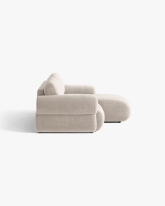 COLTAR MODULAR, OPHELIA, BEJ, PE DREAPTA, 236 CM, CU TAPITERIE DIN TEXTIL CATIFEA VENUS, MICADONI - Img 3