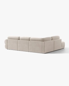 COLTAR MODULAR, OPHELIA, BEJ, PE STANGA, 289 CM, CU TAPITERIE DIN TEXTIL CATIFEA VENUS, MICADONI - Img 4