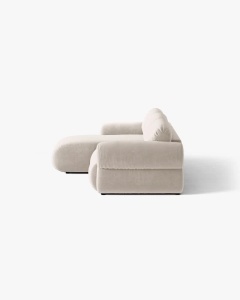 COLTAR MODULAR, OPHELIA, BEJ, PE STANGA, 297 CM, CU TAPITERIE DIN TEXTIL CATIFEA VENUS, MICADONI - Img 3