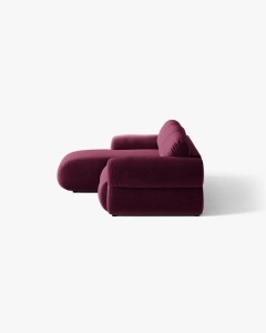 COLTAR MODULAR, OPHELIA, VISINIU, PE DREAPTA, 297 CM, CU TAPITERIE DIN TEXTIL CATIFEA VENUS, MICADONI - Img 3