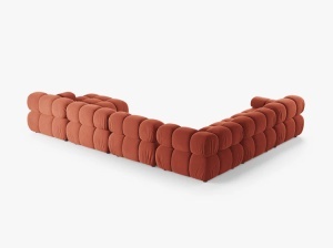 COLTAR MODULAR PANORAMIC BELLIS, PE STANGA, CORAI, CU TAPITERIE DIN CATIFEA VENUS, MICADONI - Img 3