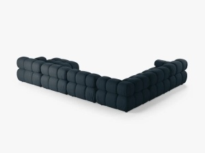 COLTAR MODULAR PANORAMIC BELLIS, PE STANGA, PETROL INCHIS, CU TAPITERIE DIN TEXTIL STRUCTURAT LIBERTY, MICADONII - Img 3