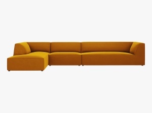COLTAR MODULAR RUBY, STANGA, 5 LOCURI, 366 CM, DIVERSE CULORI SI MATERIALE, DESIGN DEOSEBIT - Img 21