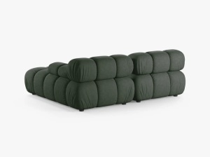 COLTAR MODUSLAR BELLIS, PE DREAPTA, VERDE INCHIS, CU TAPITERIE DIN TEXTIL STRUCTURAT LIBERTY, MICADONI - Img 3