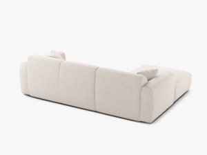 COLTAR MOLINO, 225 CM, PE STANGA, BEJ DESCHIS, CU TAPITERIE DIN TEXTIL CHENILLE EDEN, MICADONI - Img 3