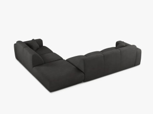 COLTAR MOLINO, 315 CM, PE DREAPTA, GRI INCHIS, CU TAPITERIE DIN TEXTIL CHENILLE EDEN, MICADONI - Img 3