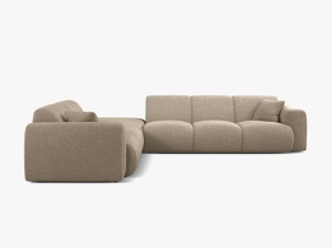 COLTAR MOLINO, 315 CM, PE STANGA, BEJ INCHIS, CU TAPITERIE DIN TEXTIL CHENILLE EDEN, MICADONI - Img 2