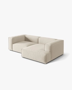 COLTAR NURIA, PE DREAPTA, BEJ, 252X147 CM, TAPITAT CU TAPITERIE DIN TEXTIL CATIFEA PARIS, MICADONI - Img 3