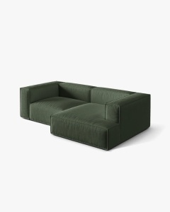 COLTAR NURIA, PE DREAPTA, VERDE MUSCHI, 252X147 CM, TAPITAT CU TAPITERIE DIN TEXTIL STRUCTURAT LIBERTY, MICADONI - Img 3