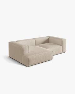 COLTAR NURIA, PE STANGA, BEJ, 252X147 CM, TAPITAT CU TAPITERIE DIN TEXTIL STRUCTURAT LIBERTY, MICADONI - Img 3
