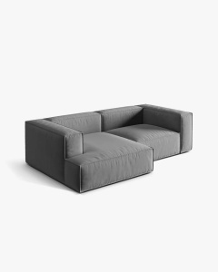 COLTAR NURIA, PE STANGA, GRI, 252X147 CM, TAPITAT CU TAPITERIE DIN TEXTIL CATIFEA PARIS, MICADONI - Img 3