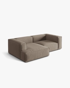 COLTAR NURIA, PE STANGA, GRI CALD, 252X147 CM, TAPITAT CU TAPITERIE DIN TEXTIL CATIFEA PARIS, MICADONI - Img 3