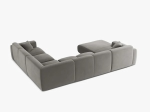 COLTAR PANORAMIC MOLINO, PE DREAPTA, 326 CM, , CU TAPITERIE DIN TEXTIL CATIFEA VELVET CASINO, MICADONI - Img 3