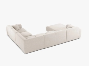 COLTAR PANORAMIC MOLINO, PE DREAPTA, BEJ DESCHIS, 326 CM, , CU TAPITERIE DIN TEXTIL CHENILLE EDEN, MICADONI - Img 3