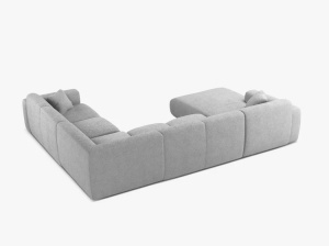 COLTAR PANORAMIC MOLINO, PE DREAPTA, GRI DESCHIS, 326 CM, , CU TAPITERIE DIN TEXTIL BOUCLE BALOO, MICADONI - Img 3