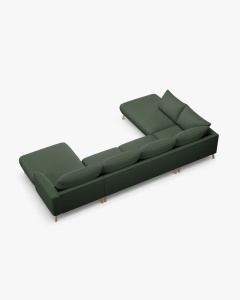COLTAR PANORAMIC NAOMI, PE STANGA, VERDE MUSCHI, 235X265 CM, TAPITAT CU TAPITERIE DIN TEXTIL STRUCTURAT LIBERTY, MICADONI - Img 4