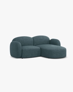 COLTAR PE DREAPTA, BLAIR, 194X 95, ALBASTRU DESCHIS, CU TAPITERIE DIN TEXTIL CHENILLE EDEN, MICADONI - Img 2