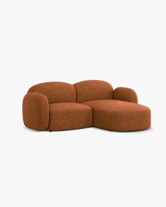 COLTAR PE DREAPTA, BLAIR, 194X 95, CARAMIZIU, CU TAPITERIE DIN TEXTIL CHENILLE EDEN, MICADONI - Img 2