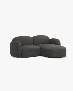 COLTAR PE DREAPTA, BLAIR, 194X 95, GRI INCHIS, CU TAPITERIE DIN TEXTIL CHENILLE EDEN, MICADONI