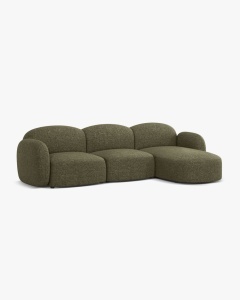 COLTAR PE DREAPTA, BLAIR, 274X 95, BEJ INCHIS, CU TAPITERIE DIN TEXTIL CHENILLE EDEN, MICADONI