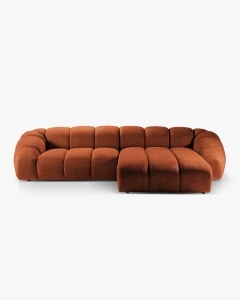 COLTAR PE DREAPTA DIANA, SCORTISOARA, 334X182 CM, TAPITAT CU TAPITERIE DIN TEXTIL STRUCTURAT BUBBLE, MICADONI
