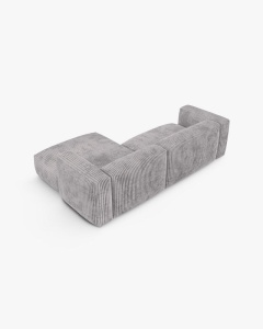 COLTAR PE DREAPTA MARTINA, 180X176 CM, ADANCIME SCAUN 90 CM, GRI DESCHIS, TAPITAT CU TAPITERIE DIN TEXTIL CORDOI TILIA, MICADONI - Img 4