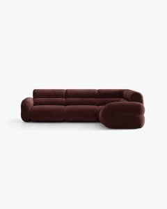 COLTAR PE DREAPTA NEO, LEMN DE CIRES, 295X210 CM, TAPITAT CU TAPITERIE DIN TEXTIL CHENILLE GOLD, MICADONI