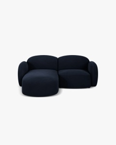 COLTAR PE STANGA, BLAIR, 194X 95, ALBASTRU ROYAL, CU TAPITERIE DIN TEXTIL CATIFEA CASINO, MICADONI