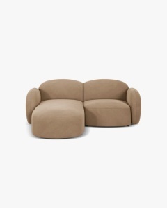 COLTAR PE STANGA, BLAIR, 194X 95, BEJ MIGDALA, CU TAPITERIE DIN TEXTIL CATIFEA CASINO, MICADONI