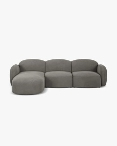 COLTAR PE STANGA, BLAIR, 274X 95, GRI, CU TAPITERIE DIN TEXTIL CATIFEA CASINO, MICADONI