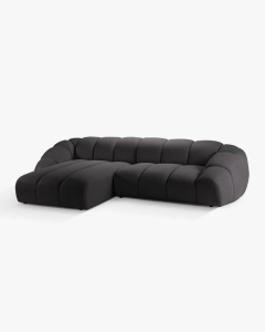 COLTAR PE STANGA DIANA, ESPRESSO, 334X182 CM, TAPITAT CU TAPITERIE DIN TEXTIL 3D SONIC, MICADONI - Img 2