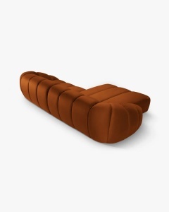 COLTAR PE STANGA DIANA, SCORTISOARA, 334X182 CM, TAPITAT CU TAPITERIE DIN TEXTIL CATIFEA SALVADORE, MICADONI - Img 2