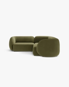 COLTAR PE STANGA, KATE, VERDE, 252X220 CM, TAPITAT CU TAPITERIE DIN TEXTIL CATIFEA SALVADOR, MICADONI