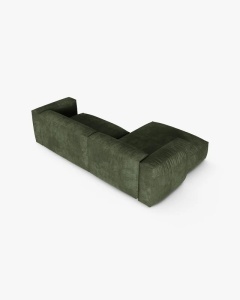 COLTAR PE STANGA MARTINA, 180X176 CM, ADANCIME SCAUN 90 CM, VERDE, TAPITAT CU TAPITERIE DIN TEXTIL CATIFEA VOGUE, MICADONI - Img 4