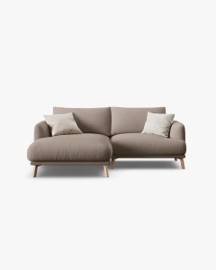 COLTAR PE STANGA, NAOMI, CAPPUCCINO, 200X170 CM, TAPITAT CU TAPITERIE DIN TEXTIL STRUCTURAT LIBERTY, MICADONI