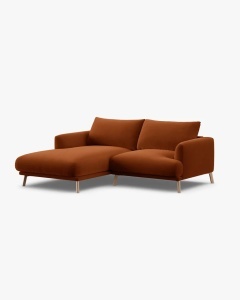 COLTAR PE STANGA, NAOMI, CARAMIZIU, 200X170 CM, TAPITAT CU TAPITERIE DIN TEXTIL CATIFEA SALVADOR, MICADONI - Img 3