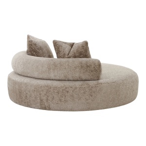COLTAR ROTUND DAYBED CU 2 PERINI, DIN LEMN SI TEXTIL, CULOARE BEJ, HOUSE NORDIC - Img 5