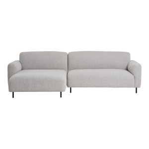 COLTAR SALVADOR 265CM, DIN LEMN SI TEXTIL, STANGA, CULOARE GRI DESCHIS, HOUSE NORDIC